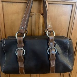 Vintage Coach leather bucket bag